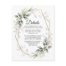 Greenery Grönt och Guld Geometric Rustic Bröllop