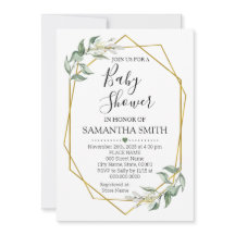 Greenery guld Babydusch Minimalist mamma ska vara