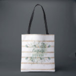 Greenery Guld Botanical Budens mamma Tote Tygkasse<br><div class="desc">Fira brudens sida med en personlig gienery guld löv i väskan som blandar elegans och tanksamhet. Med en vacker botanisk design kan den här praktiska men hjärtliga presenten anpassas med namn och skapar dem att känna sig omhuldade på din speciella dag. Det är perfektens sätt att uttrycka kärlek och tacksamhet,...</div>