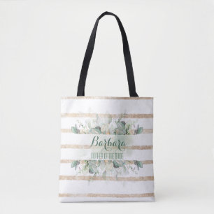Greenery Guld Botanical Budens mamma Tote Tygkasse
