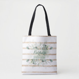 Greenery Guld Botanical Budens mamma Tote Tygkasse
