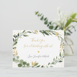 Greenery Guld Eucalyptus Baby Shower Tack Kort