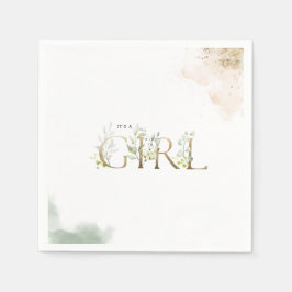 Greenery Guld Eucalyptus Det är en babystötare Pappersservett