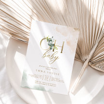 Greenery Guld Eucalyptus Oh Baby Shower