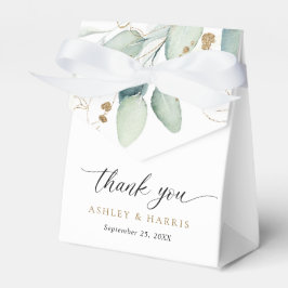 Greenery Guld Eucalyptus Rustic Bröllop Presentaskar