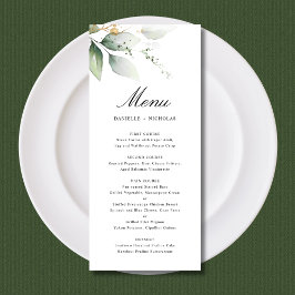 Greenery Guld Garden Lövs Botaniska Bröllop Meny