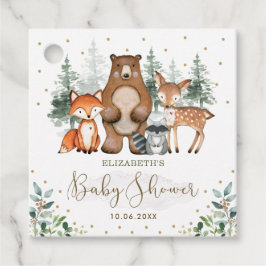 Greenery Guld Woodland Animals Forest Baby Shower Gåvor Etiketter
