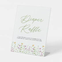 Greenery Gult Rosa WildBlom Diaper Raffle