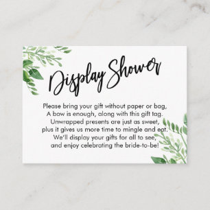 Greenery Handwrite Visning Möhippa Gift Tilläggskort