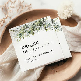 Greenery Herbal Bröllop Underlägg Papper Kvadrat