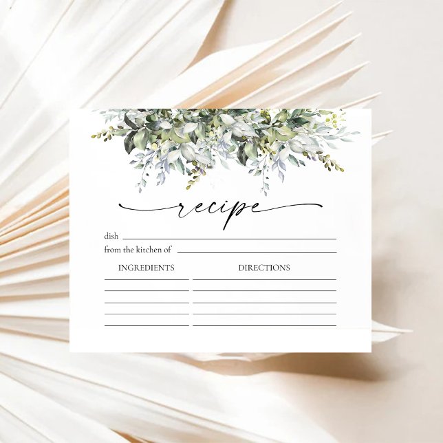 Greenery Herbal Large Recipe Card (Skapare uppladdad)