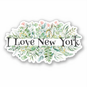 Greenery I Kärlek New York Klistermärken