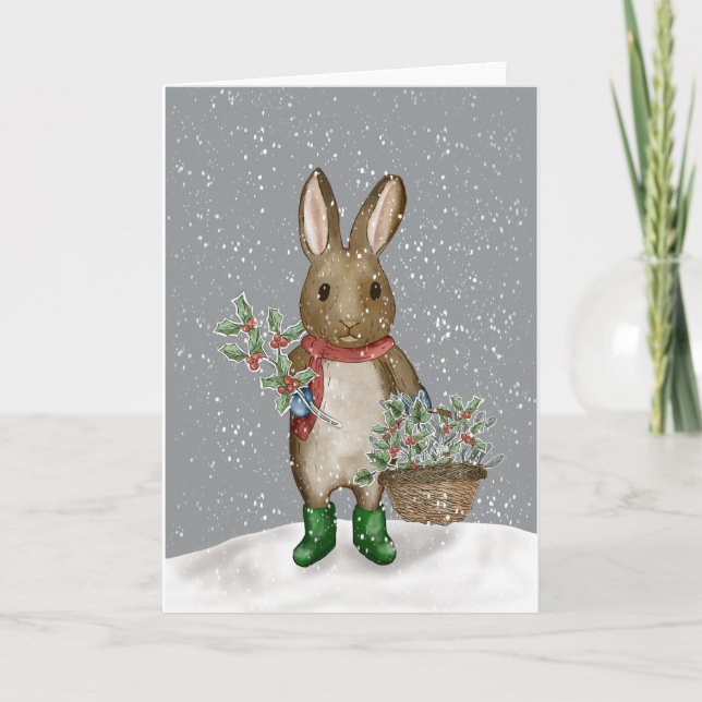 Greenery i Snö Helgkort (Framsida)