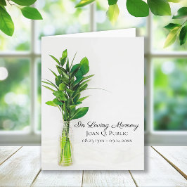 Greenery in Vas Funeral Memorial Sympathy Tack Kort