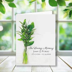Greenery in Vas Funeral Memorial Sympathy Tack Kort