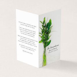 Greenery in Vas Funeral Service Memorial Prayer Visitkort