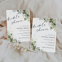 Greenery Inbjudningskort för möhippan