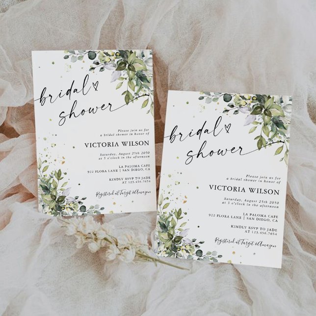 Greenery Inbjudningskort för möhippan (Skapare uppladdad)