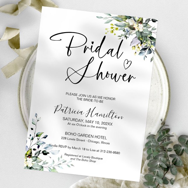 Greenery Inbjudningskort för möhippan (Skapare uppladdad)