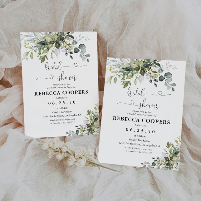 Greenery Inbjudningskort för möhippan (Skapare uppladdad)