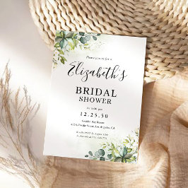 Greenery Inbjudningskort för möhippan