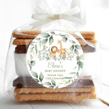 Greenery Jungle Animals Baby Shower Tack