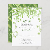 Greenery Klöver Blommigt Bröllop OSA Card