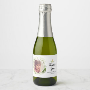 Greenery Kor Photo Mini-champagne Flaska-etikett