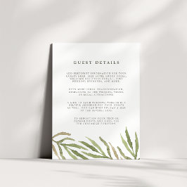 Greenery | Kort för gästinformation