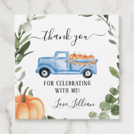 Greenery Lastbil Pumpkin Tack Märkre Gåvor Etiketter