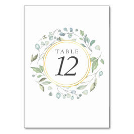Greenery Laurel Garland Elegant Guld Bordsnummer