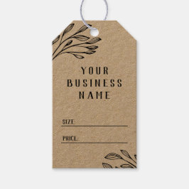 Greenery Line Art Business Namn Social Media Pris Presentetikett