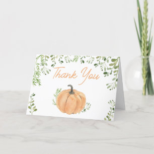Greenery Little Pumpkin Baby Shower Tack Kort