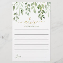 Greenery löv avråder Mamma från att bli ett kort