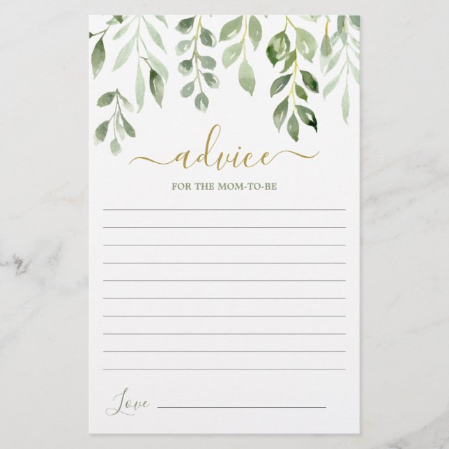 Greenery löv avråder Mamma från att bli ett kort (Framsida)