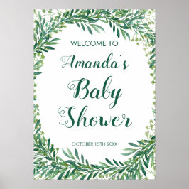 Greenery Löv Baby Shower Poster