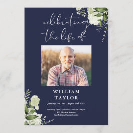 Greenery Memorial Funeral Navy Order Of Service  Program