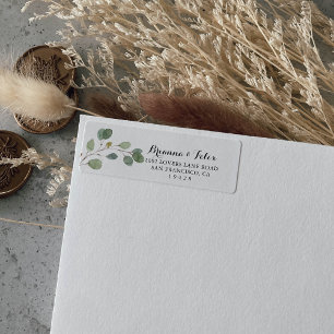 Greenery Modern Calligraphy Return-adressetikett Returadress Etikett