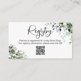 Greenery Möhippa Gift Registry QR Infoga Tilläggskort