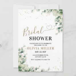 Greenery Möhippa Inbjudan, Elegant Eucalyptus Inbjudningar