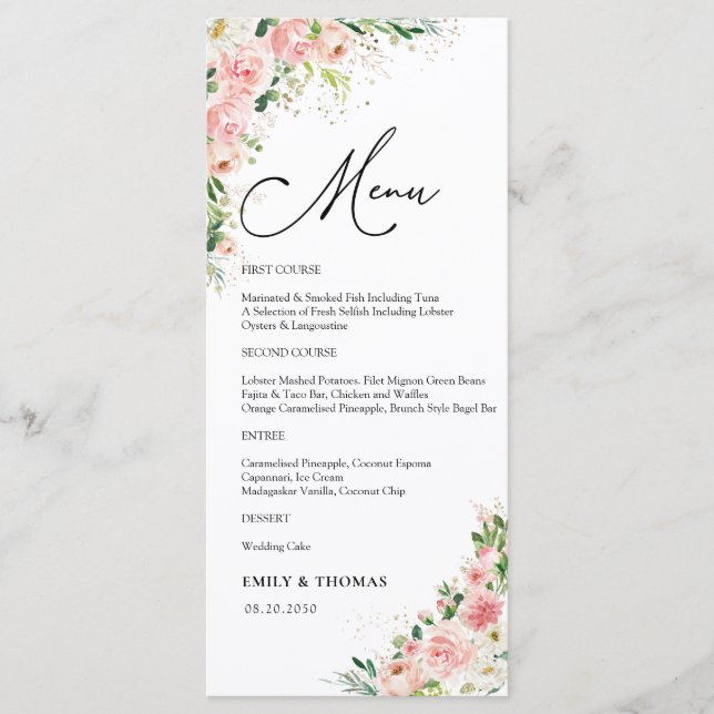 Greenery Möhippa Menu Meny (Framsida)