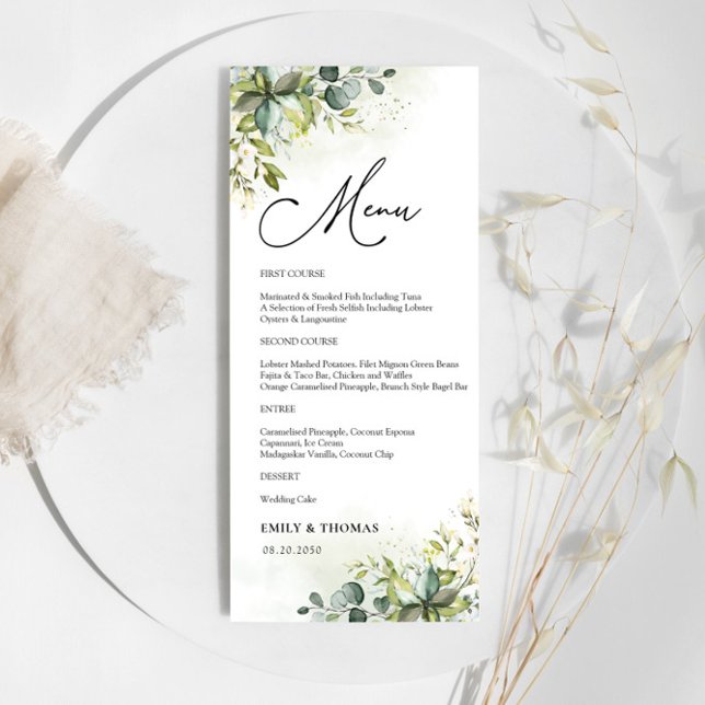 Greenery Möhippa Menu Meny (Skapare uppladdad)