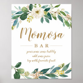 Greenery Momosa Pub Sign Poster