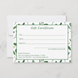Greenery Mönster Modern Gift-certifikat