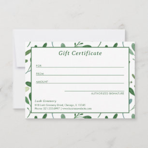 Greenery Mönster Modern Gift-certifikat