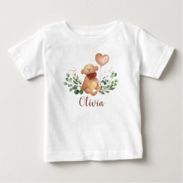Greenery Nalle Baby Bear Brown Balloon T Shirt