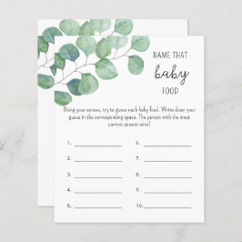 Greenery - Namn där baby duschspel i