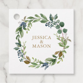 Greenery Navy Guld Tacksamhetspresent Tag Gåvor Etiketter