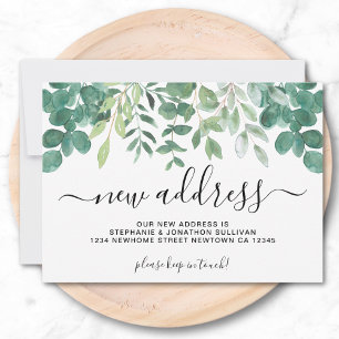 Greenery Ny adress Flytta Announcement Meddelande