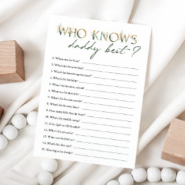 Greenery och Guld Baby Shower som känner pappa Car Inbjudningar